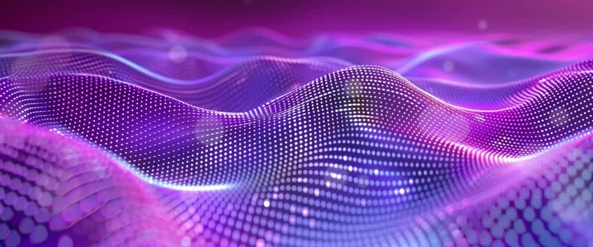 Motion Picture of Digital Particles of 3D Wavey Dots and Lines