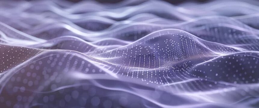 Motion Picture of Digital Particles of 3D Wavey Dots and Lines