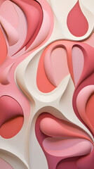 Digital pink artistic wave petals abstract graphics poster background