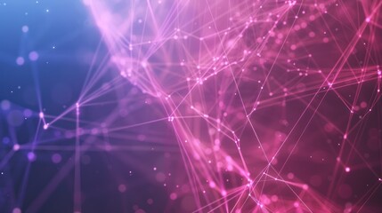 Fototapeta premium Abstract background AI particle connection technology