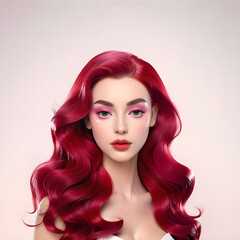 Fototapeta premium woman with red hair