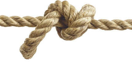 Fototapeta premium Isolated line rope knot PNG on transparent background