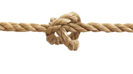 Fototapeta premium Isolated line rope knot PNG on transparent background