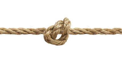 Fototapeta premium Isolated line rope knot PNG on transparent background