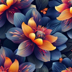 Floral Tapestry in Vibrant Hues