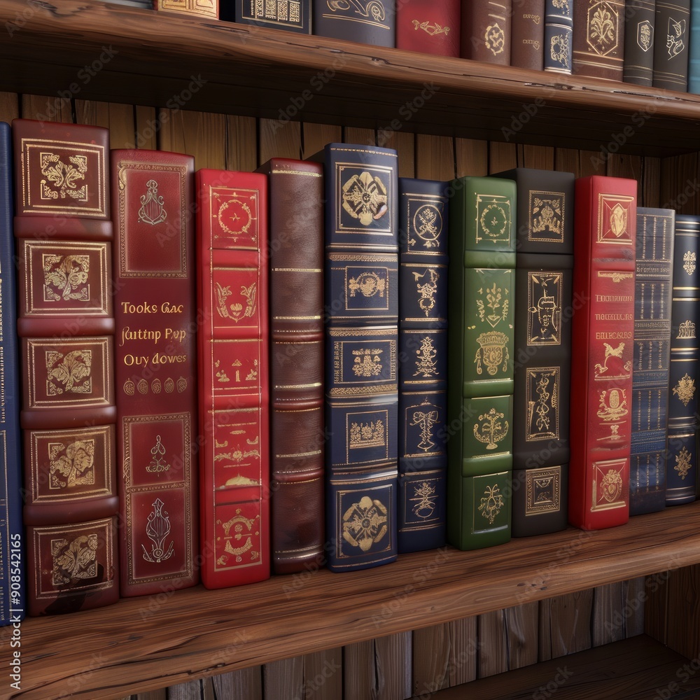 Sticker A row of books on a shelf