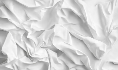 The beauty of simplicity is often found in the details. This white sheet, with its crumpled edges