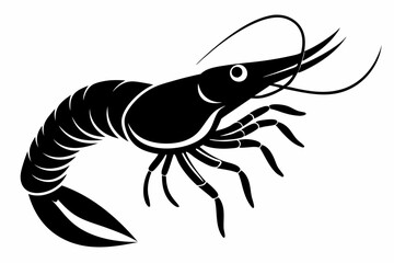 Shrimp Silhouette SVG File.