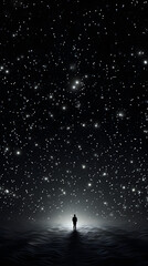Fototapeta premium Digital night scene starry sky scene abstract graphic poster background