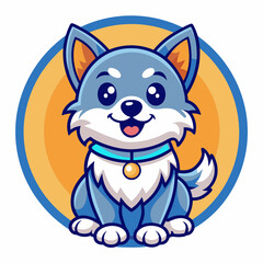 do a cute pet logo vector art illustration