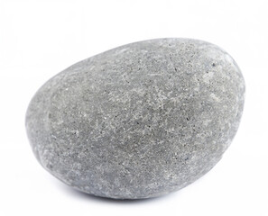 Single Rock on White Background