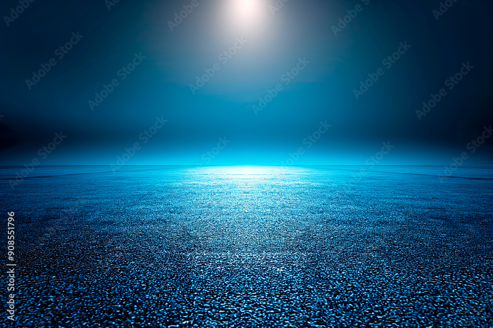 Poster an empty blue textured surface under a spotlight, against a dark background, with a clean modern des