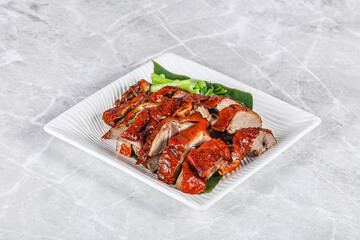 Asian cuisine - roasted duck with skin