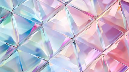 Pastel Colored Glass with Criss Cross Design