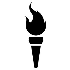 Torch icon isolated on white background