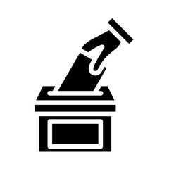 Voter Turnout Graph Vector Glyph Icon Design