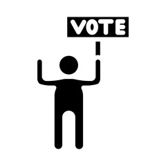 Campaign Slogan Vector Glyph Icon Design