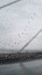 rain days, heavy rain falling on window surface. Water drops
