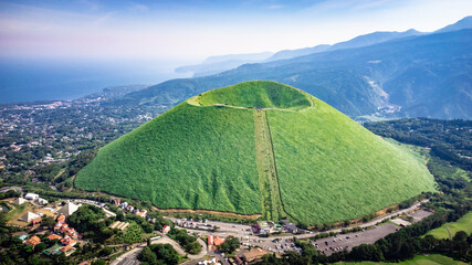 Aerial View of Mt. Omuro at Summer Time in Izu, Japan 