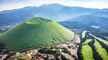 Aerial View of Mt. Omuro at Summer Time in Izu, Japan  © Bossa Art