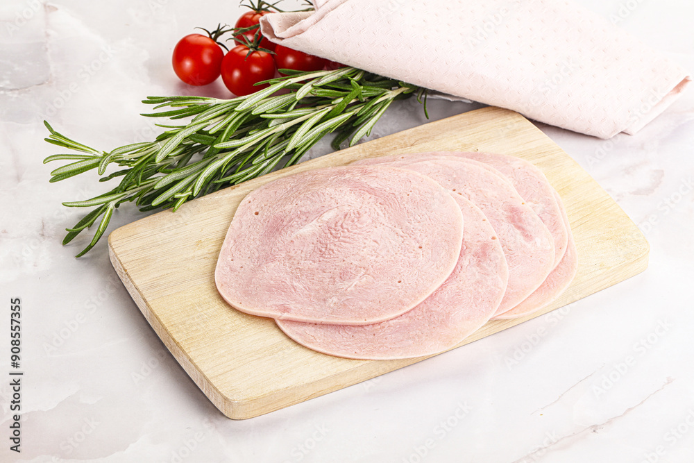 Canvas Prints Sliced pork ham for sandwiches