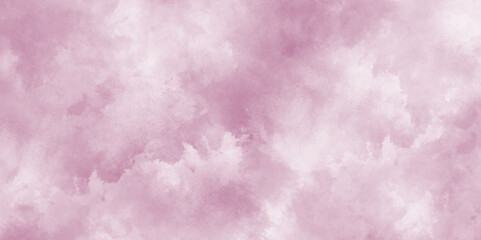 Grunge background frame Soft pink paper texture, pink watercolor background abstract texture with stains, Abstract grainy fantasy smooth light pink watercolor paper texture with clouds.