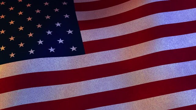 American flag gently waving in the wind,3D rendering.