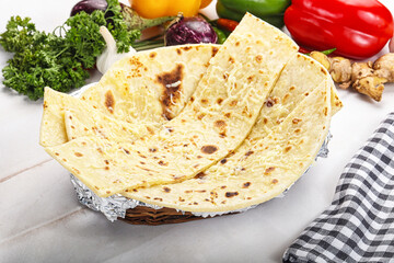 Indian bread cheese garlic naan