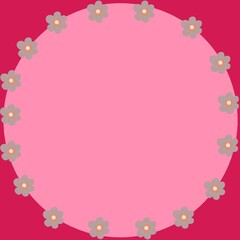 pink flower frame