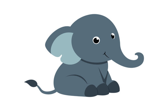 recommend clip art:  cute cartoon elephant sitting vector art illustration 