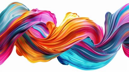Fototapeta premium Abstract colorful brushstrokes as a background. 3d rendering, 3d illustration.