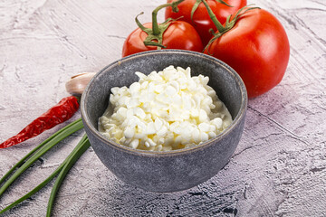 Cottage cheese Curd in the bowl