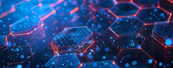 Obraz premium hexagon technology background