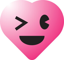 Hearth emotion icons for love or valentine concept