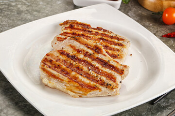 Tasty grilled pork meat steak