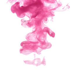 Fototapeta premium Pink smoke isolated on transparent background.