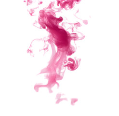 Fototapeta premium Pink smoke isolated on transparent background.