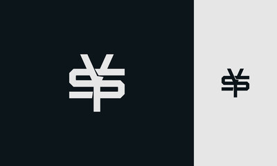 initial letters YS or SY ,Y, S, overlapping interlock monogram logo line art style