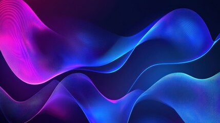 Obraz premium Abstract Blue and Purple Waves