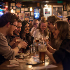 The Pub Quiz Night: Detail a lively pub quiz night where teams compete over pints of beer and trivia questions. Job ID: f703be37-0820-4b67-9f2e-25305dae28da