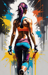 dancing girl in the city