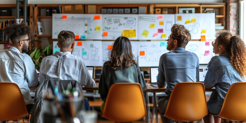 A team of people collaborating on a campaign