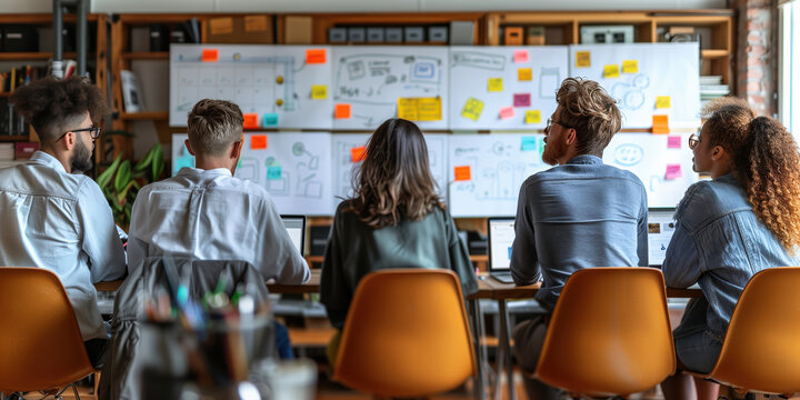 A team of people collaborating on a campaign