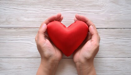 Fototapeta premium ハートを持っている手（hands holding heart） 