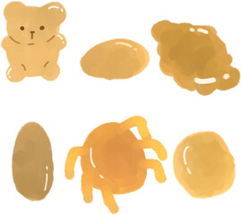 Various bread drawing style 