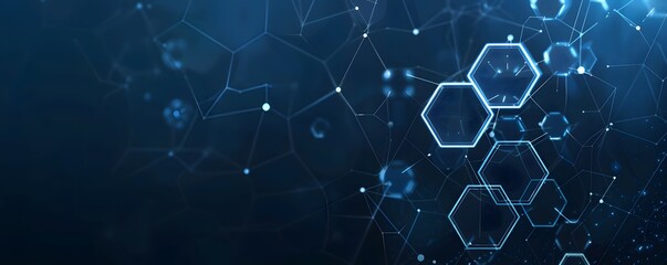 Obraz premium hexagon technology background