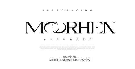 Modern sans serif font minimal design vector