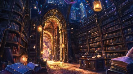 Obraz premium A breathtaking panorama of Candyland's rolling hills, covered in a patchwork of colorful candy. Fields of rainbow sprinkles stretch as far as the eye can see, while clusters of gummy bears and