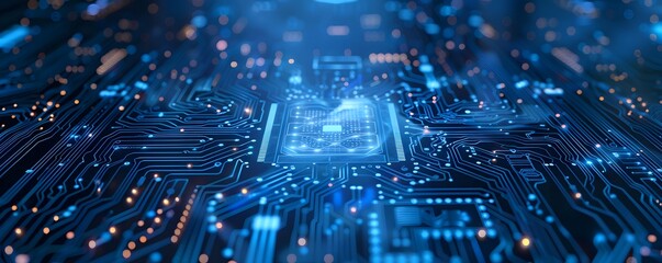 blue circuit background illustration