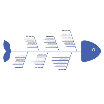 fishbone diagram fish shaped infographic with small circle dot connection information concept for slide presentation